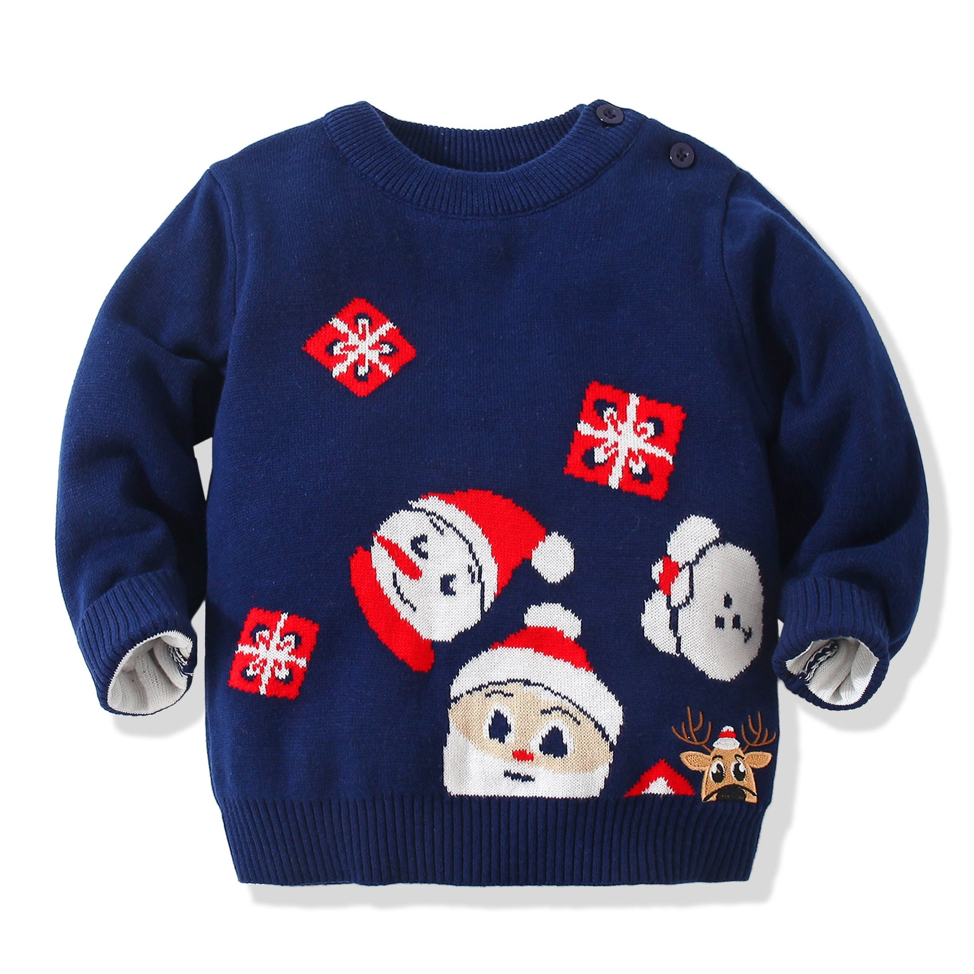 Kid Baby Boy Girl Warm Long Sleeve Autumn Red Christmas Sweaters