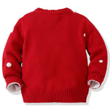 Kid Baby Boy Girl Warm Long Sleeve Autumn Red Christmas Sweaters