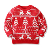 Kid Baby Boy Girl Warm Long Sleeve Autumn Red Christmas Sweaters