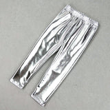 Baby Girls Leggings Metallic Gold Silver Punk Pants 2-10 Years