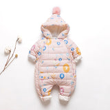 Girls Winter Thick Warm Snowsuit Infant Snow Wear Overalls Rompers