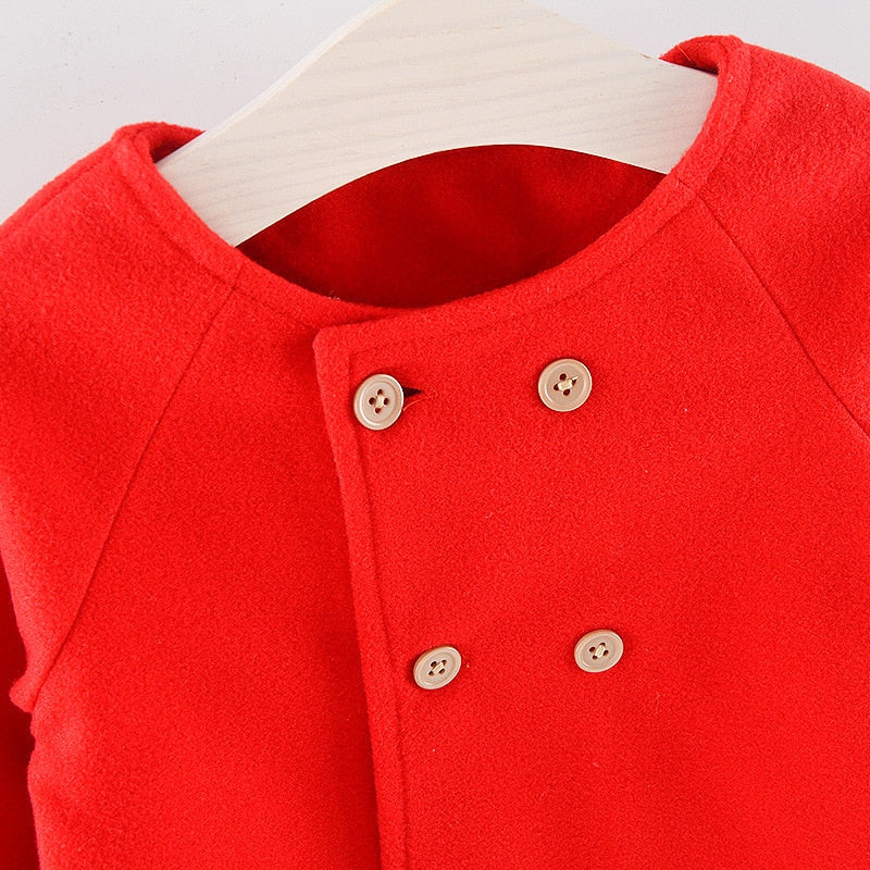 Baby Girl Spring Winter Wool Blends Jacket Coat Costume Outerwear
