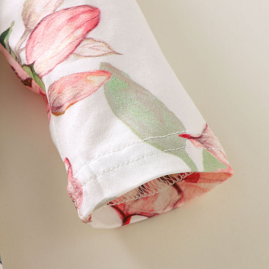 Baby Girl Romper Infant Vintage Sleeper Romper Headband Clothes Outfits - honeylives