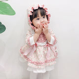 Baby Girl Lolita Floral  Christening Party Frock Boutique 2 Pcs