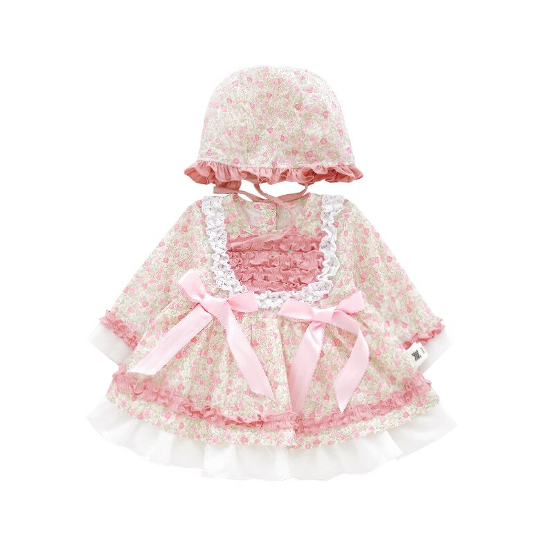 Baby Girl Lolita Floral  Christening Party Frock Boutique 2 Pcs