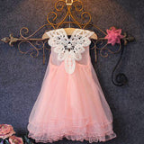 Baby Girls Dress Flower  Princess Party Pageant Pearl Lace Tulle Tutu Dresses - honeylives