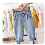 Baby Girls Cute Jeans New Autumn Denim Trousers