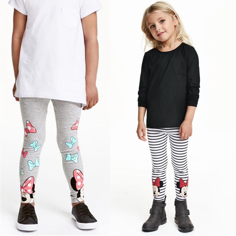 Kids Baby Girls Leggings Pants Cute Mini Mouse Trousers