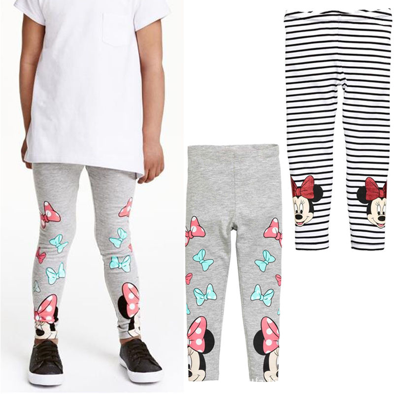 Kids Baby Girls Leggings Pants Cute Mini Mouse Trousers
