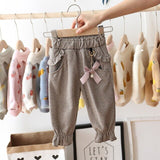 Baby Girls Autumn Casual Trousers Plaid Fashion Toddler Pants