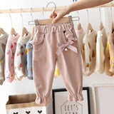 Baby Girls Autumn Casual Trousers Plaid Fashion Toddler Pants