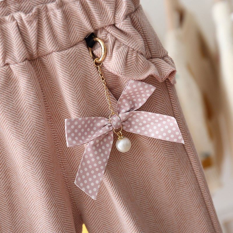 Baby Girls Autumn Casual Trousers Plaid Fashion Toddler Pants