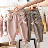 Baby Girls Autumn Casual Trousers Plaid Fashion Toddler Pants