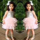 2Y-7Y Kid Baby Girls Princess Party Birthday Summer Bow Tutu Cake Dresses