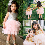 Baby Girls Princess Birthday Summer Bow Tutu Cake Dresses 2-6T - honeylives