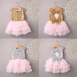 Baby Girls Princess Birthday Summer Bow Tutu Cake Dresses 2-6T - honeylives