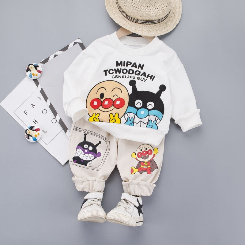 Baby Boy Girl Printed Casual O-neck Outfits 2 Pcs 1-4 Years