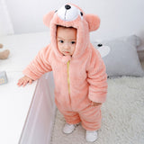 Baby Rompers Cartoon Winter Newborn Thicken Jumpsuits