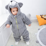 Baby Rompers Cartoon Winter Newborn Thicken Jumpsuits