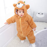 Baby Rompers Cartoon Winter Newborn Thicken Jumpsuits