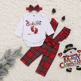 Baby Girl Christmas Jumpsuit 3 Pcs Sets