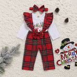 Baby Girl Christmas Jumpsuit 3 Pcs Sets