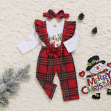 Baby Girl Christmas Jumpsuit 3 Pcs Sets