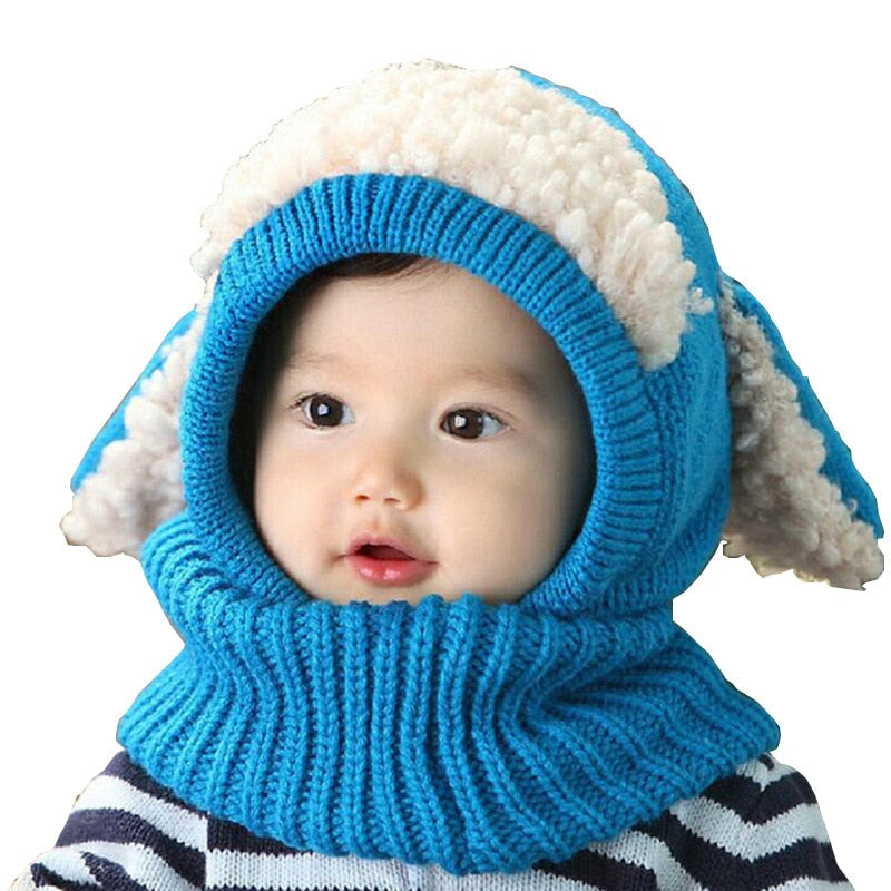 Girls Boys Warm Hat Winter Beanie Scarf  Knitted Cap One Size Adjustable 18 months