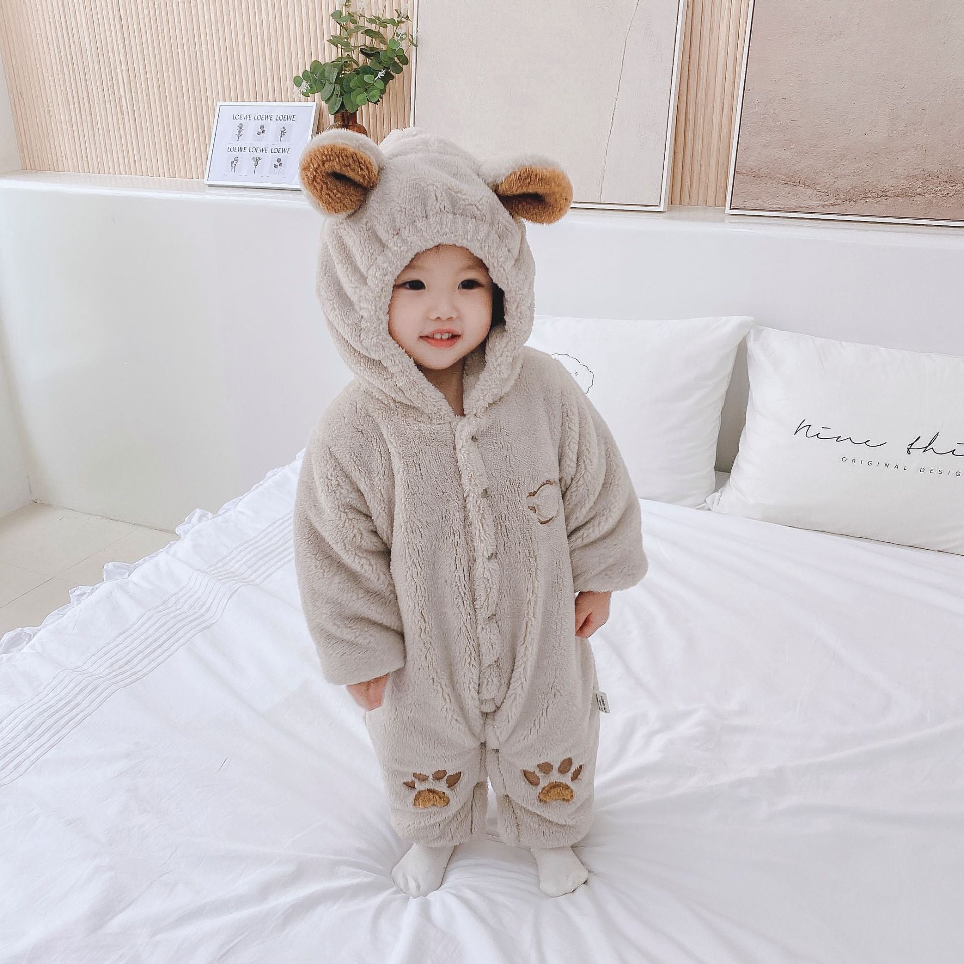 Baby Winter Jumpsuit Newborn Animal Style Thick Warm Romper