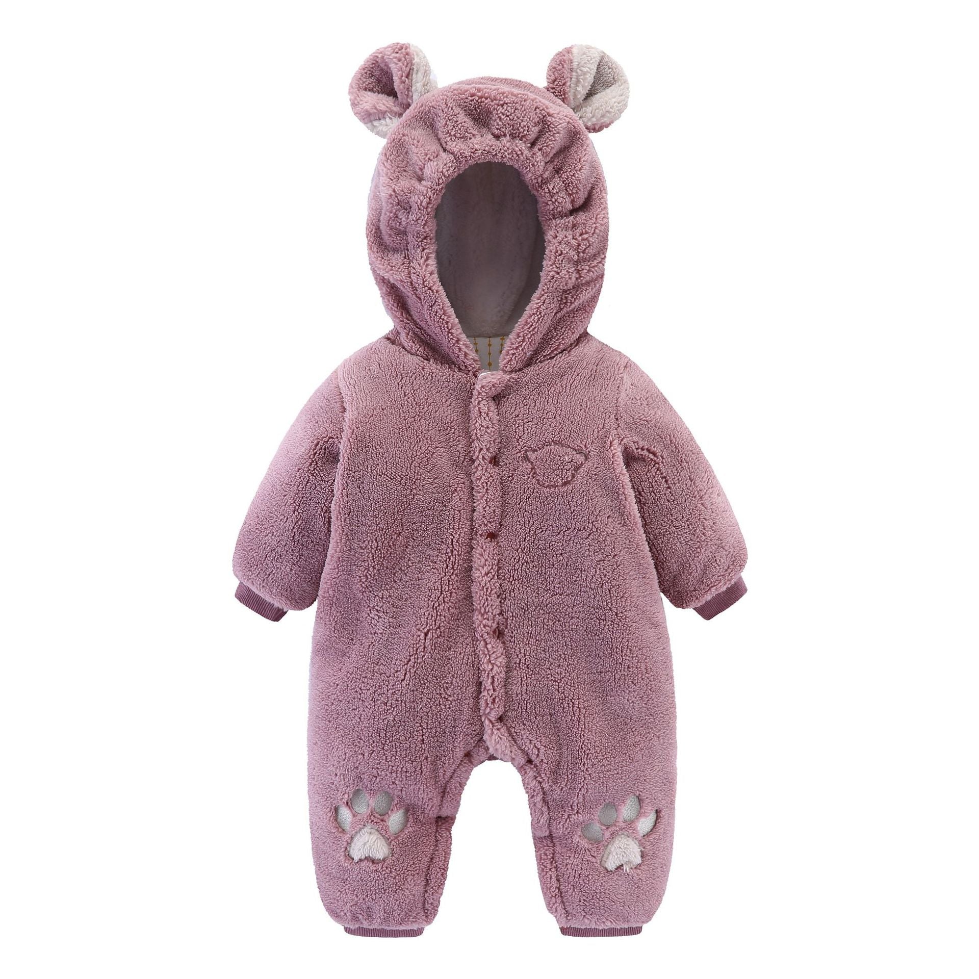 Baby Winter Jumpsuit Newborn Animal Style Thick Warm Romper