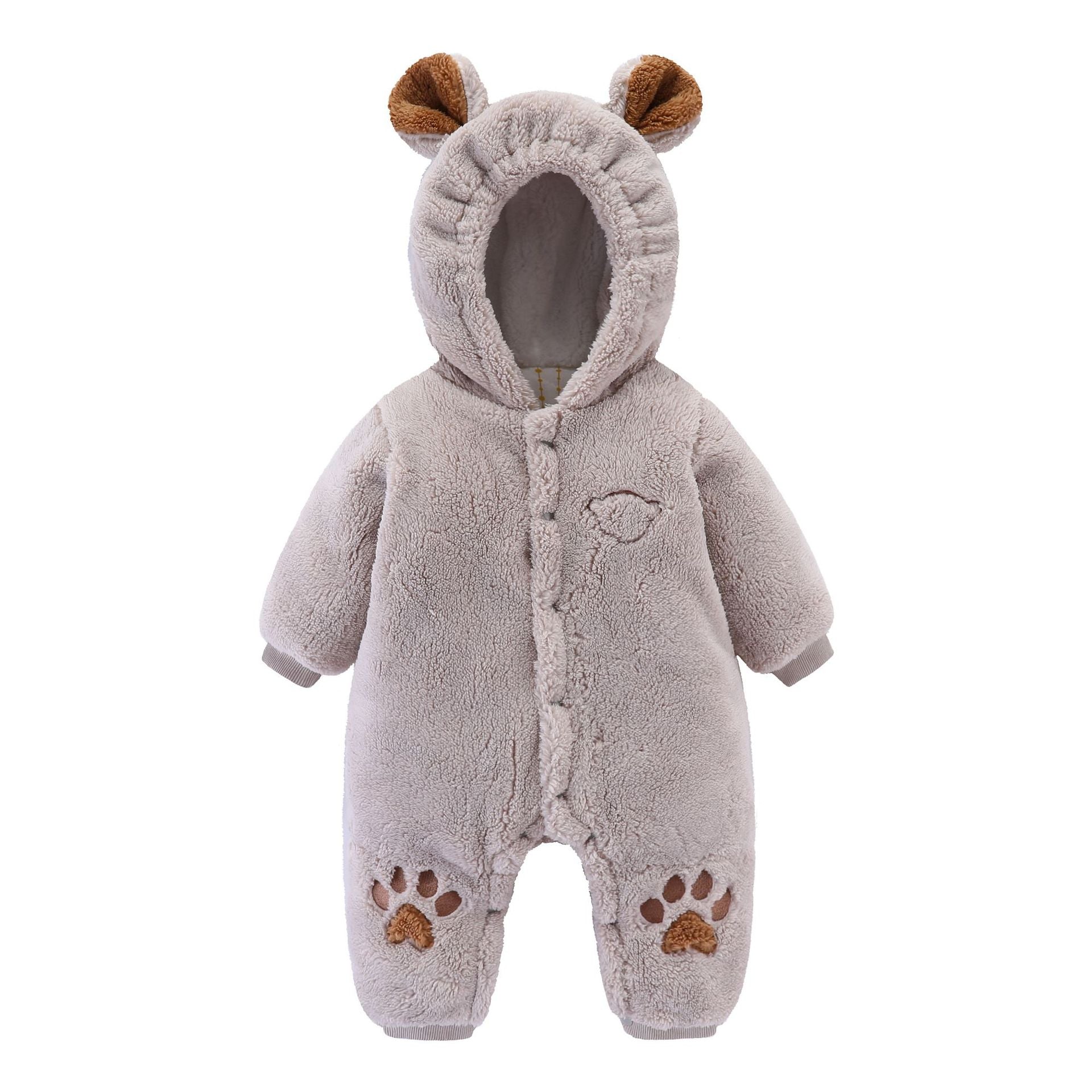 Baby Winter Jumpsuit Newborn Animal Style Thick Warm Romper