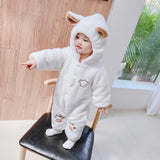 Baby Winter Jumpsuit Newborn Animal Style Thick Warm Romper