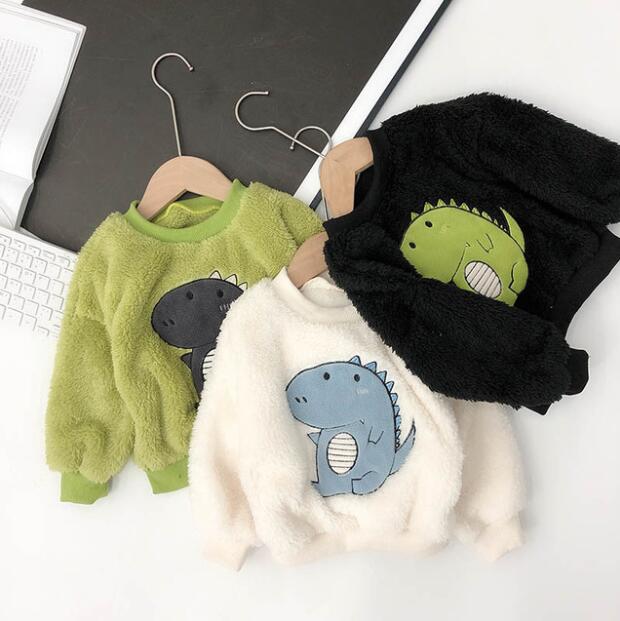 Boys Girls Winter Dinosaur Embroidered Sweater