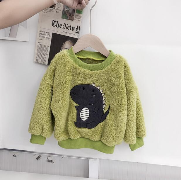 Boys Girls Winter Dinosaur Embroidered Sweater