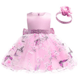 Kid Baby Girl Birthday Party Flower Big Bow Gauze Princess Dresses
