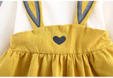 Baby Girl Dress Autumn Cotton Long Sleeve Lovely Stitching Rabbit Ears Dresses