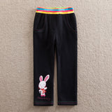 Baby Girl Pants Straight Tube Color Line with Pocket Pants 2-7 Years