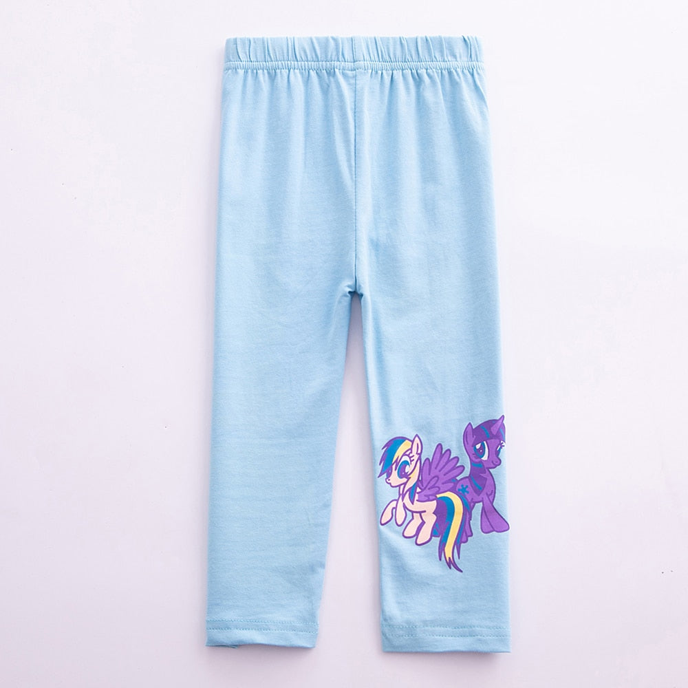 Baby Girl Pants Straight Tube Color Line with Pocket Pants 2-7 Years