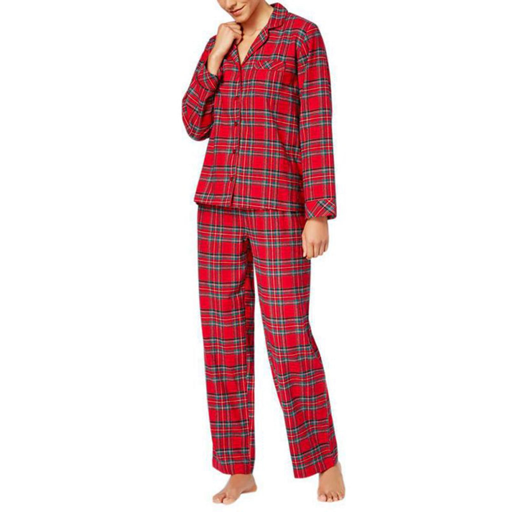 Family Matching Outfit Lattice Christmas Pajamas Sets 2 Pcs