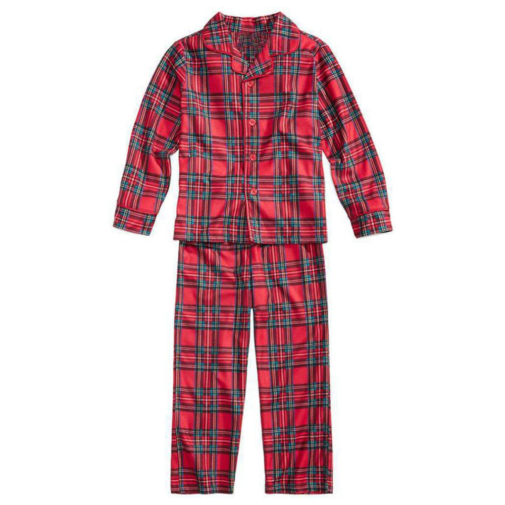 Family Matching Outfit Lattice Christmas Pajamas Sets 2 Pcs