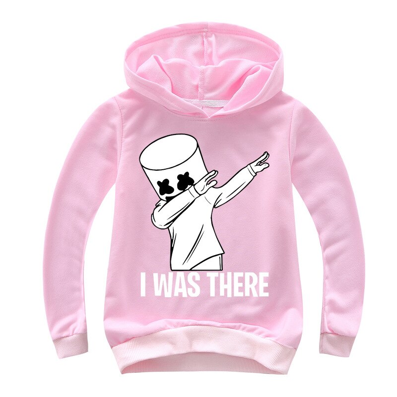 Boys Girls Hoodies Marshmallow Print Cartoon Doll Streetwear 1-13 Years