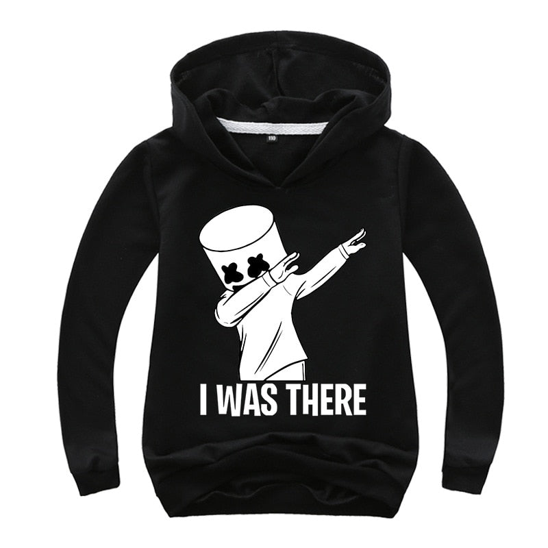 Boys Girls Hoodies Marshmallow Print Cartoon Doll Streetwear 1-13 Years