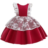 Baby Girl Flower Backless Baptism  Birthday Party Wedding Dresses 0-5T - honeylives