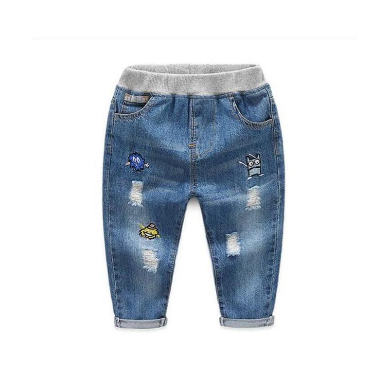 Kids Boys Trousers Jeans Spring Autumn Fashion Denim Pants 2-6 Years