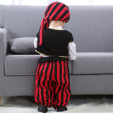Baby Boy Captain Pirate Costume With Hats Christmas Suit 3 Pcs