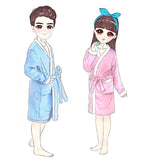 Child Bathrobe Kids Flannel Bathing Robe Sleepwear Fleece Pajamas