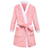Child Bathrobe Kids Flannel Bathing Robe Sleepwear Fleece Pajamas