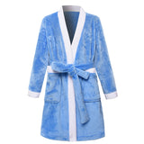 Child Bathrobe Kids Flannel Bathing Robe Sleepwear Fleece Pajamas