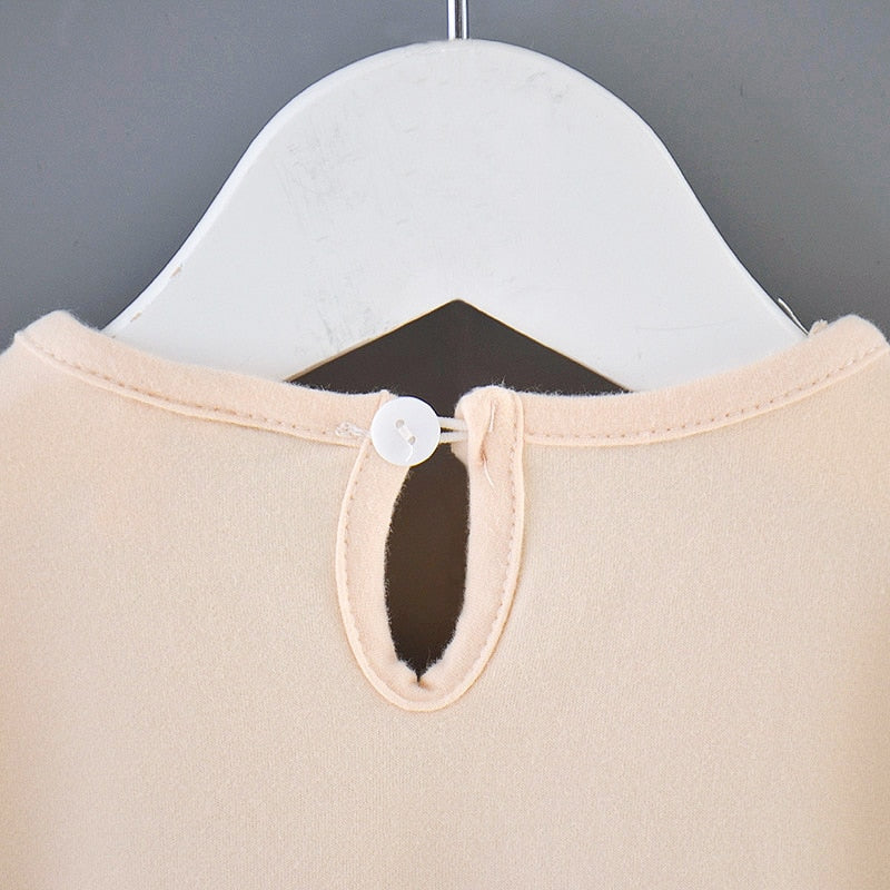 Baby Girl Outfit Bowknot Stitching Suspenders Sweet Dress 2 Pcs 1-4Y