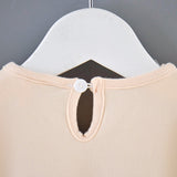 Baby Girl Outfit Bowknot Stitching Suspenders Sweet Dress 2 Pcs 1-4Y